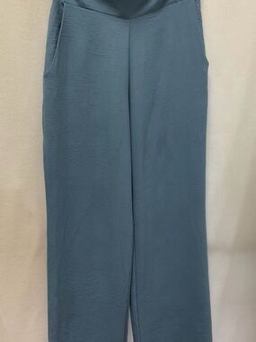 Veronica M  Slate Blue Wide-Leg Pull-On Pants